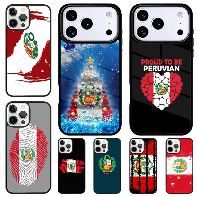 Peru Flag Shockproof Phone Case for iPhone 17 Air 16e 15 11 12 14 13 Pro Max Cover Coque