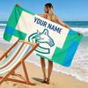 Custom Name,Vancouver Canucks Print Beach Towel, Large Soft Quick Dry Towel for Beach Camping Swimming