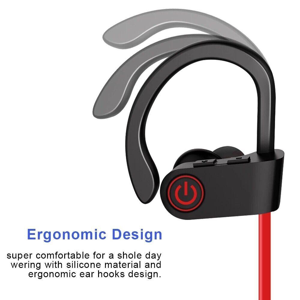 Bluetooth Wireless Headphones Earphones Waterproof Sport Earbuds In Ear Headset
