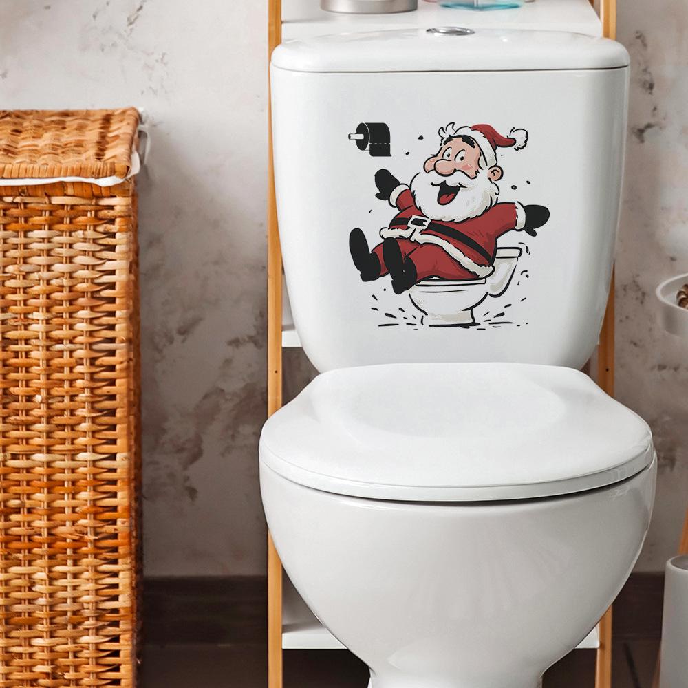 Personalized Santa Claus Toilet Toilet Stickers for Beautifying The Wall