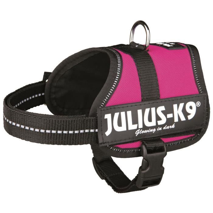 Powersele Julius-K9 - Baby 2 - XS-S : 33-45 cm-18 mm - Fuksia - For hund