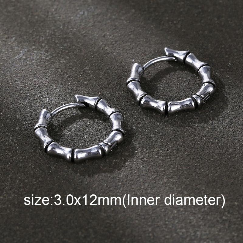 1 Paar Mehrstil Nicht verblassende Kleine Runde Creolen Für Männer Frauen Edelstahl Gotisch Retro Ohrring Ohrbügel Schmuck
