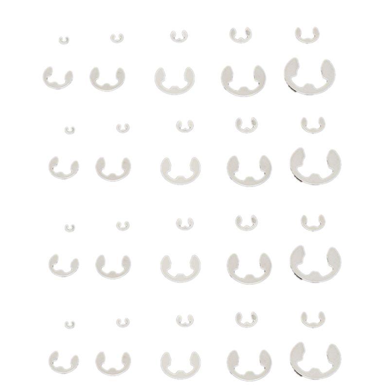 ABWR-240 PCS 304 Stainless Steel E Clip Washer Assortment Kit For Shaft Fastener M1.5-M10