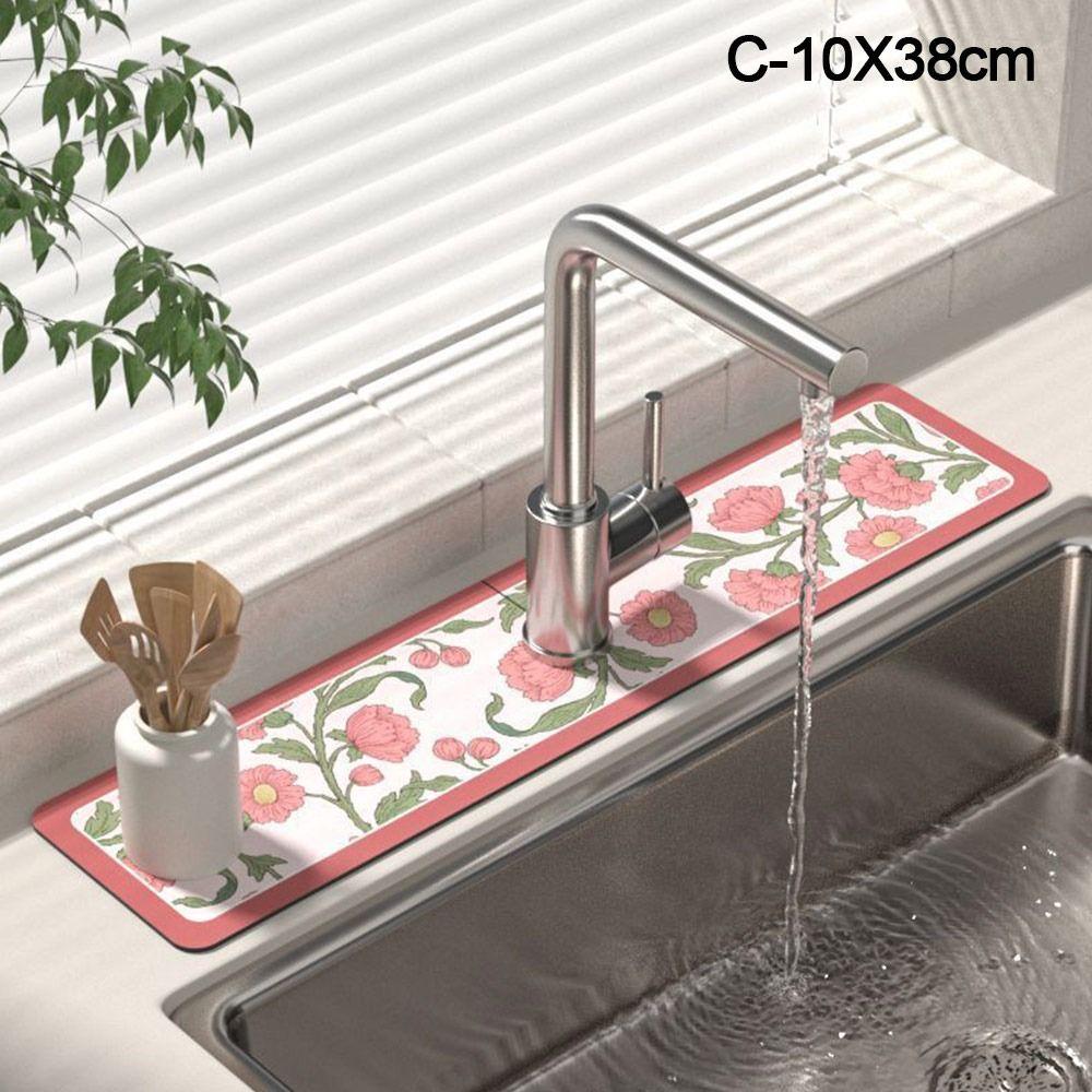 Splash Non-Slip Absorbent Pad Multifunction Drying Mat  Kitchen Bathroom Supplies