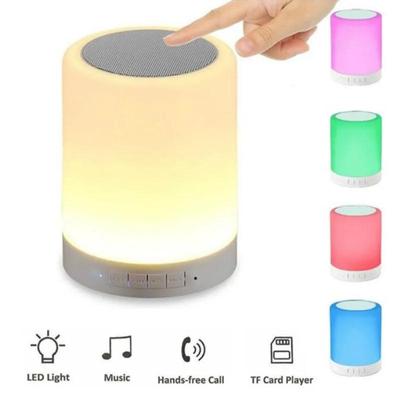 Nová inteligentní hudební lampa Bluetooth reproduktor 7 barev LED světla Bezdrátový přenosný subwoofer s mikrofonem TF