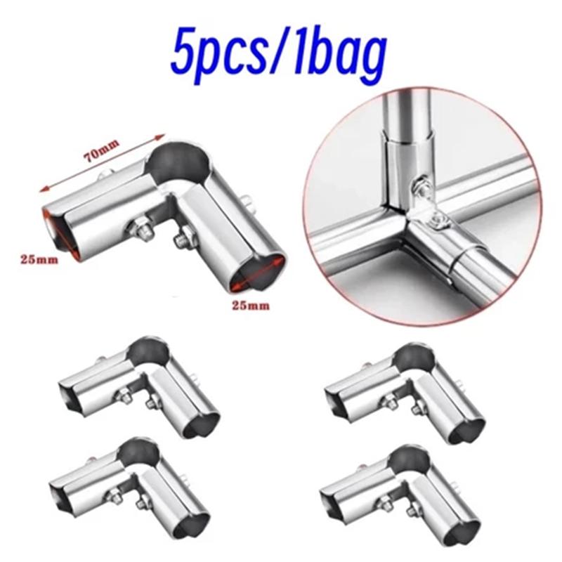 Tube Connector 25mm Structural Pipe Metal Joiner 5pcs 10pcs for Workshop Furniture Home Storage System Easy Setup Durable