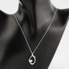 Oval Pendant Long Chain Summer Sterling Silver Pearl Necklace