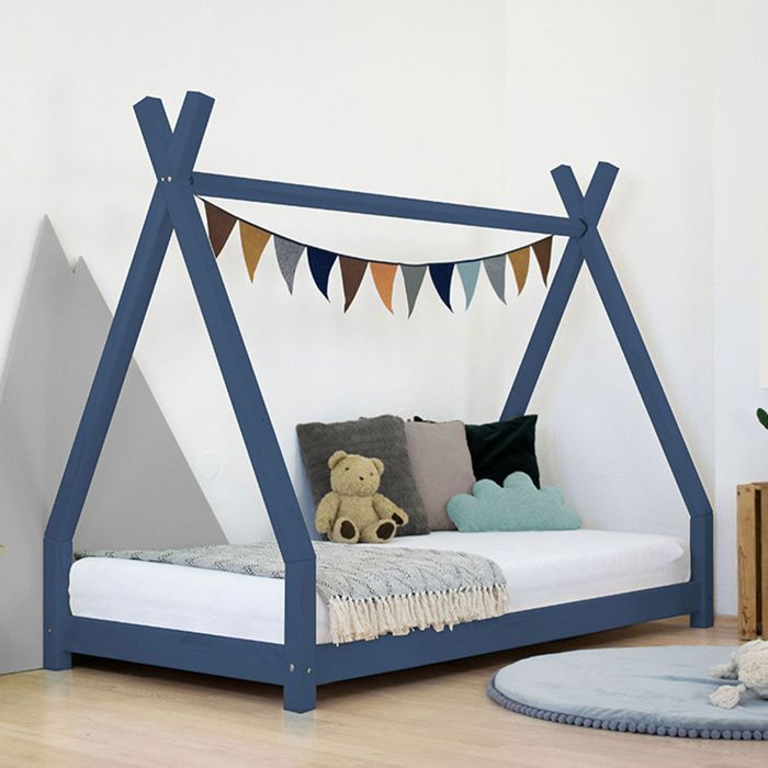 NAKANA Children's Teepee Bed 80 X 180 Navy Blue