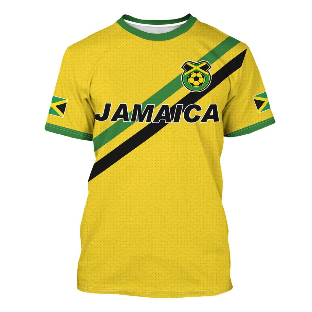 Unisex Retro Soccer Fan Jersey Lightweight Breathable Short Sleeve Football Shirt with National Emblem and Diagonal Stripe Design for Outdoor Sports