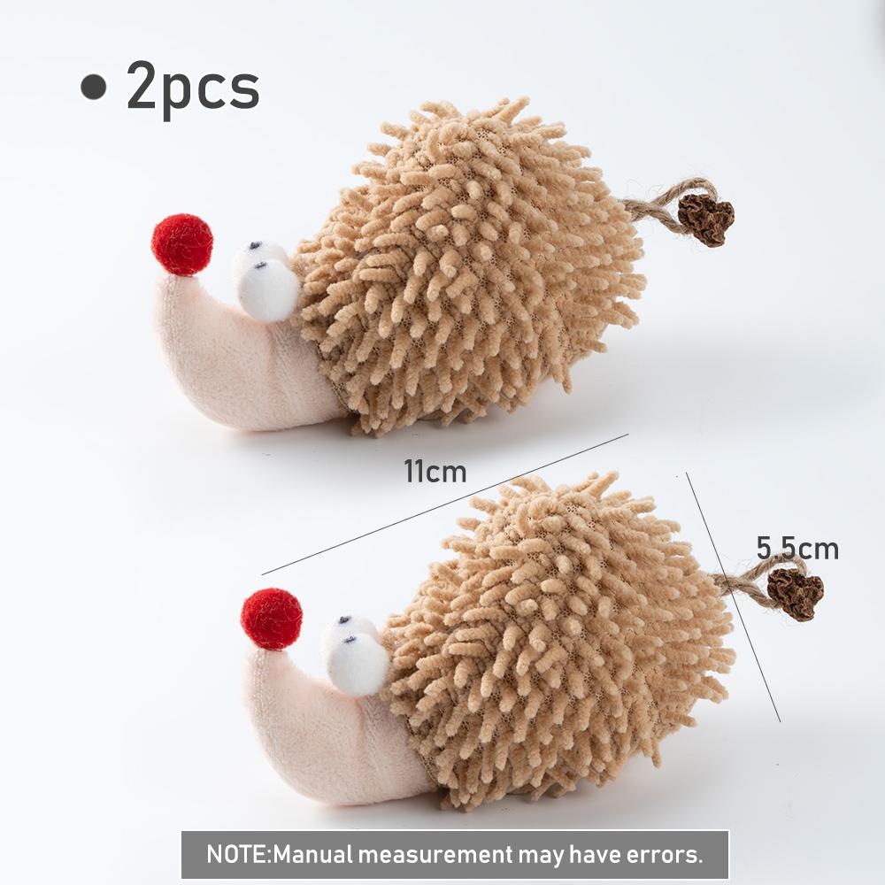 Cute Simulation Plush Hedgehog Cat Mint Cat Toy Interactive Plush Pet Toy
