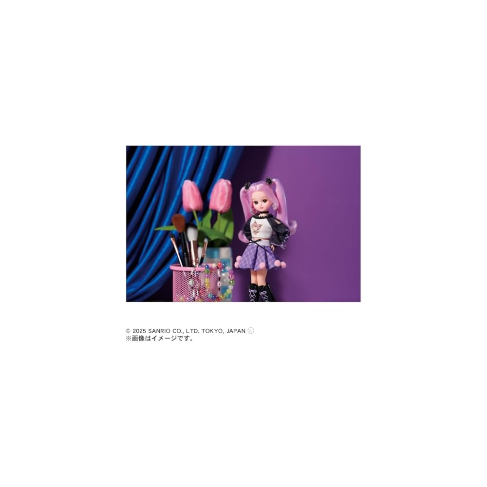 Takara Tomy Licca-chan Doll LD-11 Cool Kuromi Outfit Dress-Up Toy for Kids Age 3 and Up