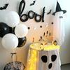 Halloween Ghost Tablecloth White And Black Ghostly Tablecloth Fun And Spooky Dining Table Accessory for Parties Candy Buffet Photo Backdrops