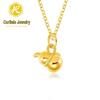 Shuibei 999 Fine Gold Slim Waist Necklace: 3D Hard Gold Women's Pendant Charm, Popular Live Broadcast Hot Seller.