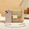 Crossbody Bag for Women Chain Strap Summer Beach Straw Flap Handbag Stylish Accessory Shoulder Bag for Day-to-Night Outfits