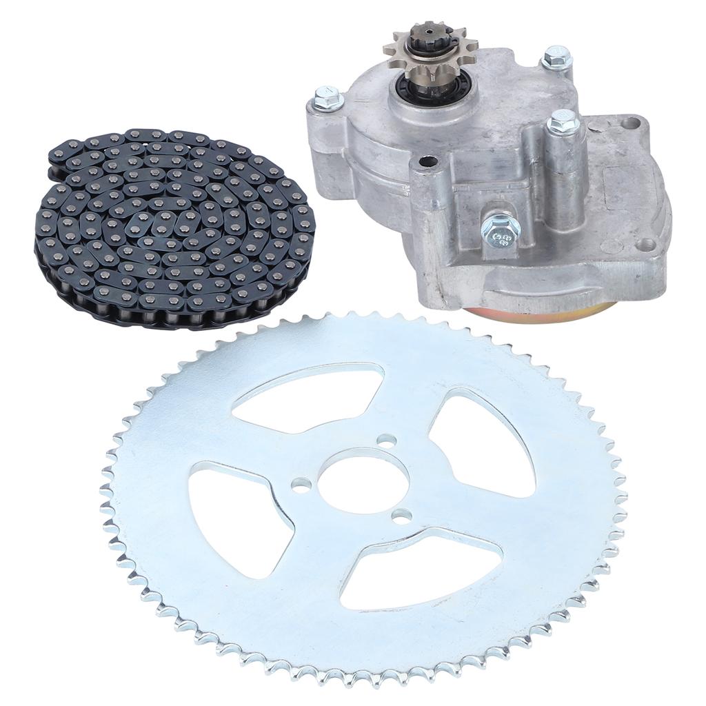 T8F Clutch Drum Gear Box Sprocket Chain Set for 33cc 43cc 49cc Ty Rod II Go Kart Mini Moto Dirt Bike