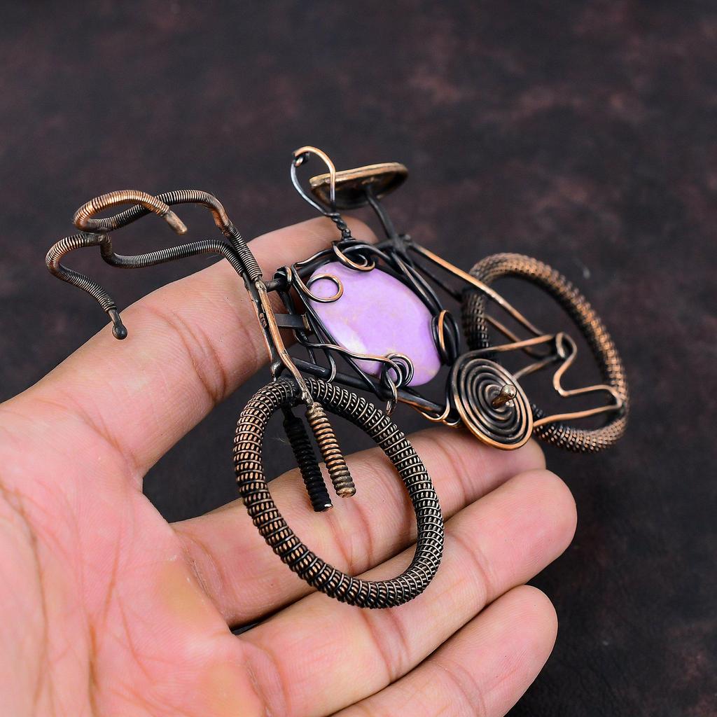 Phosphosiderite Pendant Copper Wire Wrapped Pendant Gemstone Pendant Handmade Cycle Pendant Phosphosiderite Copper Jewelry Anniversary Gifts