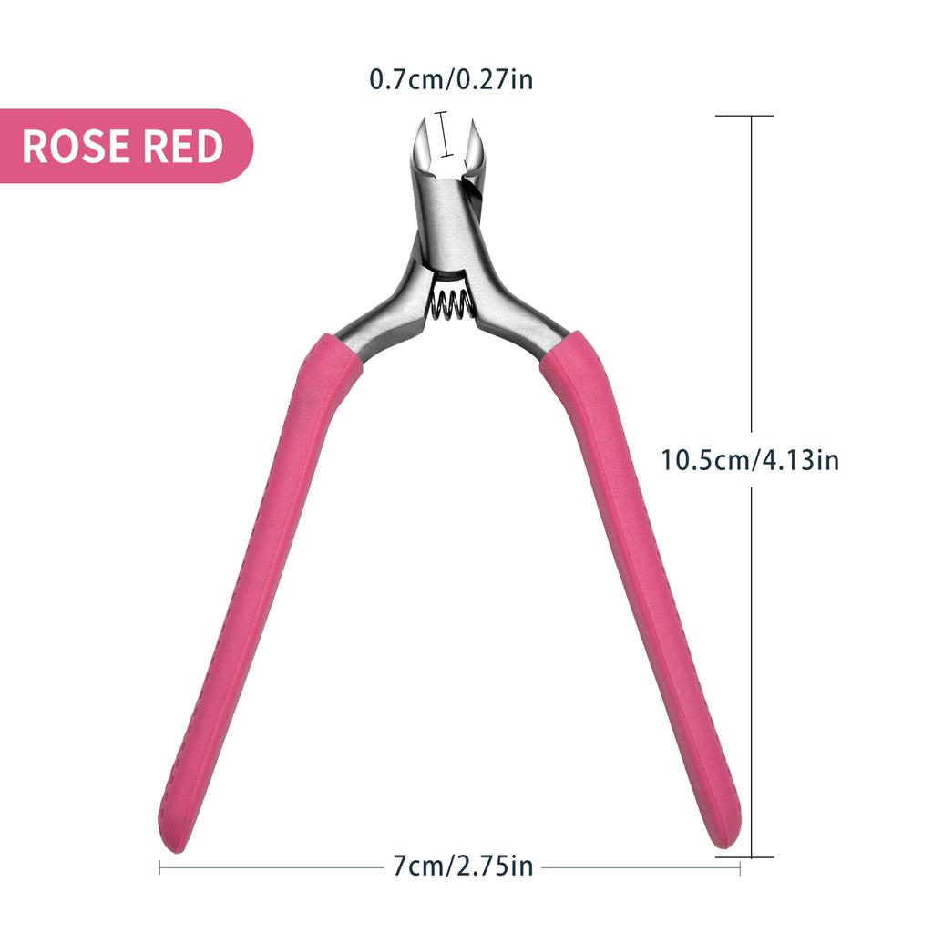 Manicure Cuticle Scissors Silicone Non-Slip Handle Cuticle Nippers Trim Nail Edges Barb Dead Skin Scissors Nail Art Tools