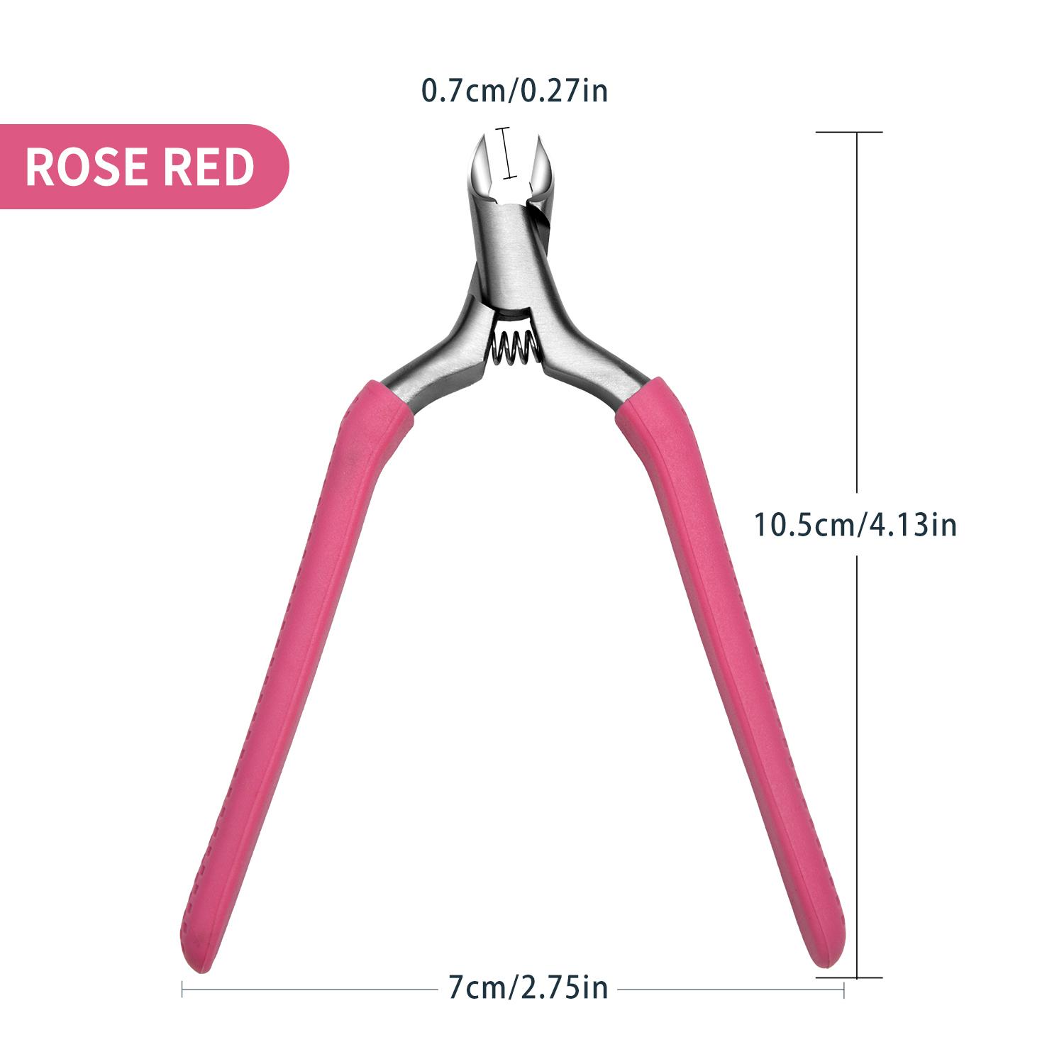 

Маникюрные ножницы для кутикулы Силиконовая нескользящая ручка Кусачки для кутикулы Обрезание краев ногтей Заусенцы Ножницы для омертвевшей кожи Инструменты для нейл-арта розовый