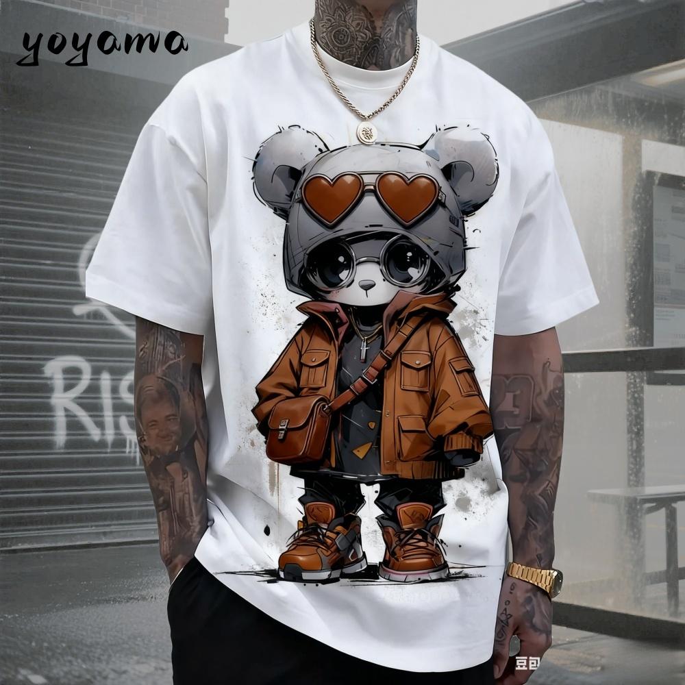 MDHAO xin nan zhuang  3D txu Heren T-shirts Hip Hop Beer Patroon 3D Print Herenkleding Zomer Nieuwe Streetwear Oversized Unisex T-shirt Harajuku Herenkleding 4XL