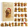 1 Pc Fun Golden Retriever Advent Calendar 2025,Pug Advent Calendar 2025,Christmas Calendar With 24 Golden Retrievers