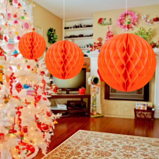 3 Pcs Wedding Decoration Round Hanging Heart Shape Symmetric Paper Prom Decor