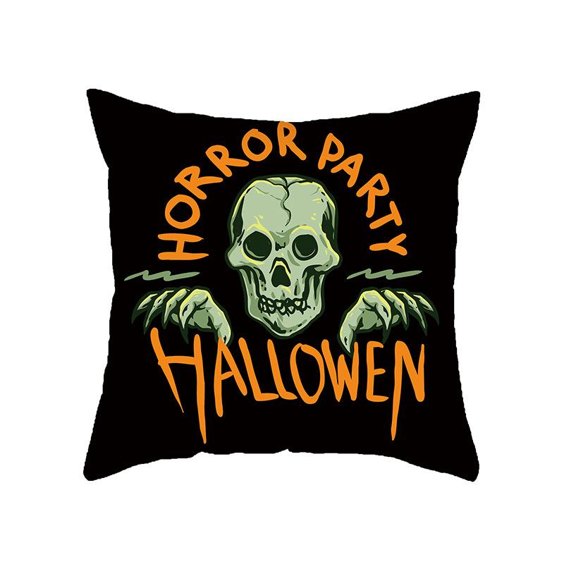 Halloween Dekokissen Kürbis Schloss Lustiger Kissenbezug Wohnzimmer Dekoration Sofakissen Bett Kopfkissen Kombination