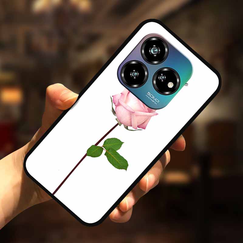 

For ZTE Nubia V60 Design Case 3D Flower Soft Relief Silicone Back Cover for ZTE Nubia V60 Design Phone Cases TPU Protector Para -Nubia V60 Design темно-синий