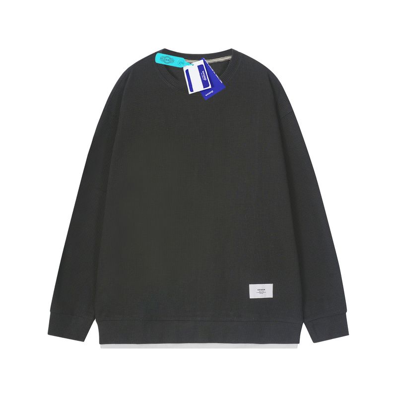 Wassup Fashion Brand Cartoon Smiley Face Fleece-lined round Neck Hoodie Boys Spring, Autumn and Winter All-Matching Couple Pullover Top Heavy