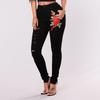 Jeans Skinny da Donna con Design Strappato e Vita Alta per Uso Casual e da Ufficio