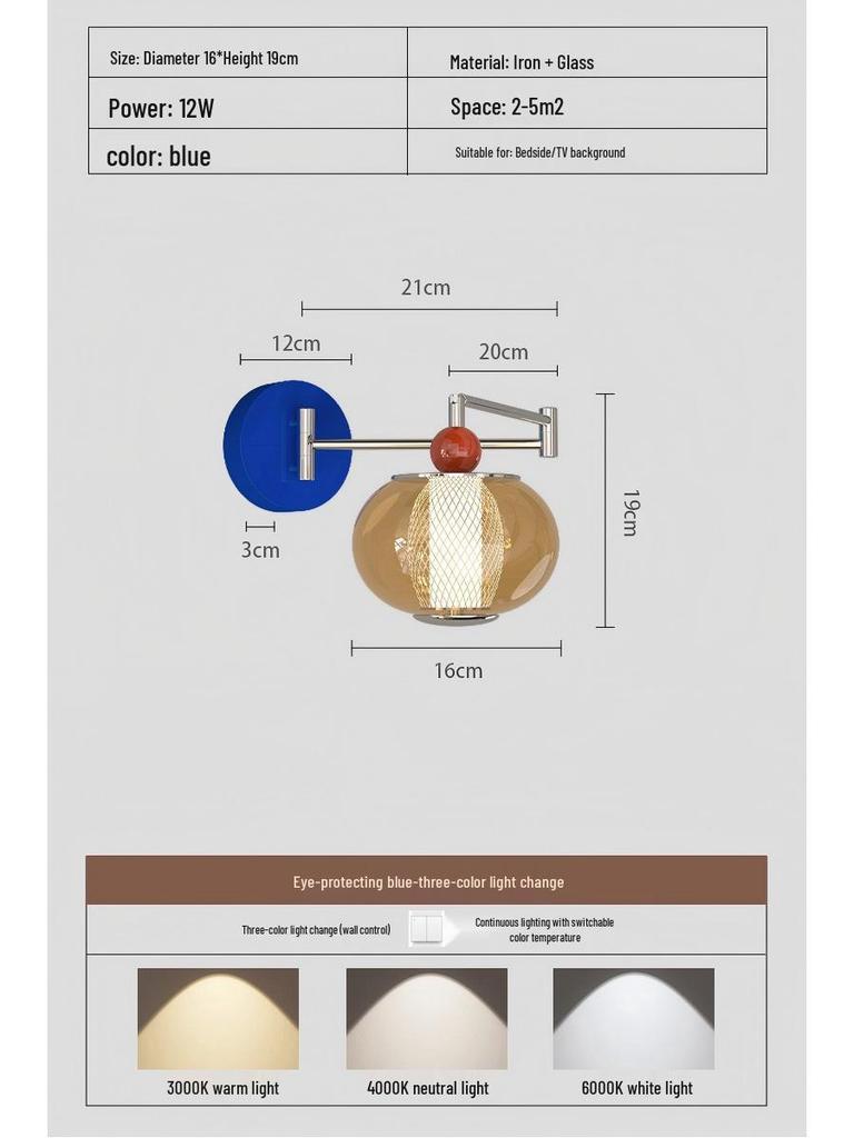 Dopamine Dining Table Set with Swing Arm Pendant Light and Eye-Protecting Ceiling Light for Kids