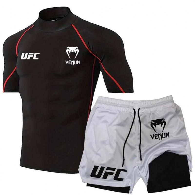 MMA Boxing Shorts Set Men Women - Stretchable Athletic Training Gear Muay Thai Kickboxing Wrestling Fitness
