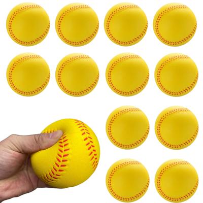 East Leaf Urethan-Softbälle, 72 mm, Gelb, für Schlagen, Toss-Schlagen, Baseballtraining und Tee-Schlagen, 12er-Pack
