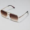 JYL TS Men's Retro Double-Bridge Square - Metal-Temple Sun Shades CY-98384