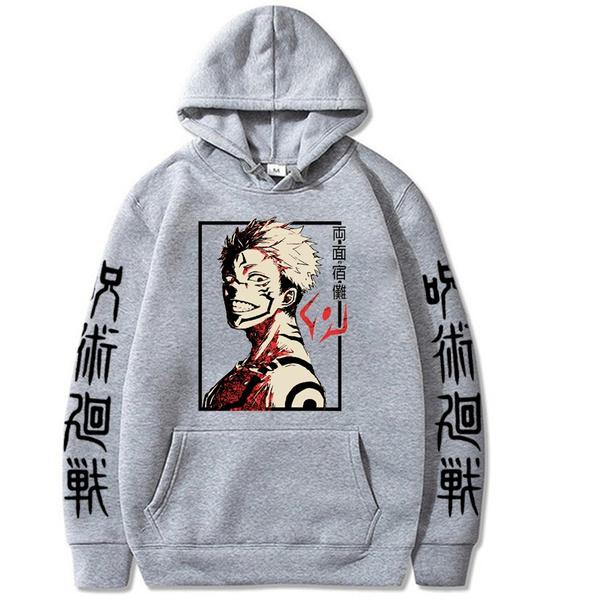 Nowe Anime Jujutsu Kaisen Moda męska i damska Hip-hop Casual Streetwear Harajuku Pullover
