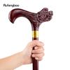 Brown Dragon Wooden Single Joint Fashion Walking Stick Decorative Cospaly Cane Halloween Mace Crutch  Wand Crosier 96cm