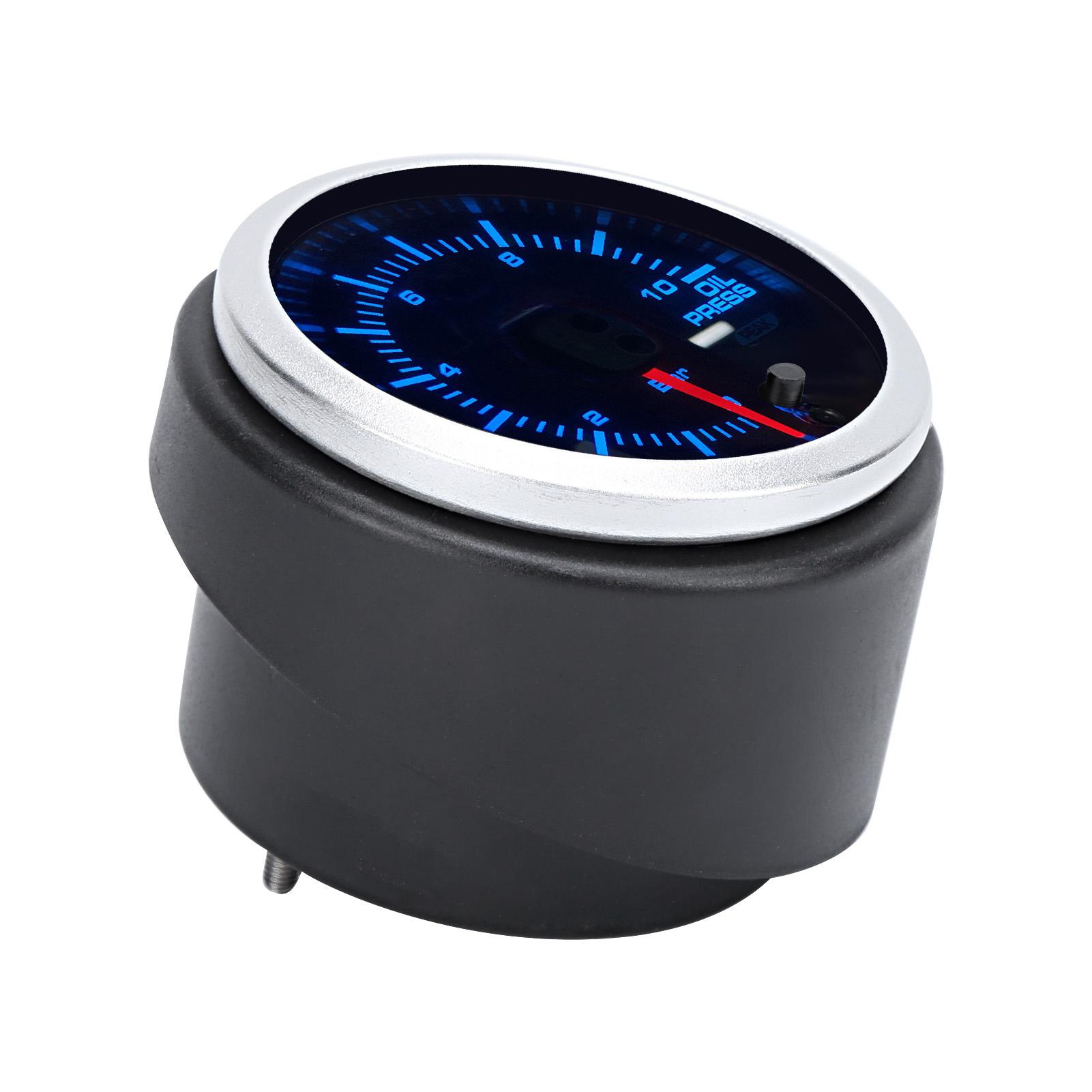 

Манометр давления масла с датчиком 10-цветный светодиод 010-барный указательный дисплей, универсальный для 12-вольтового транспортного средства