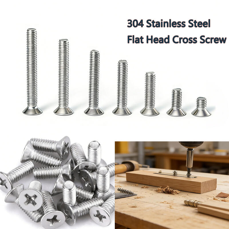 5-50pcs 304 Stainlessy Steel Phillips Countersunk Screws Specifications M1.6 M2 M2.5 M3 M4 M5 M6 Phillips Flat Head Screws/Bolts