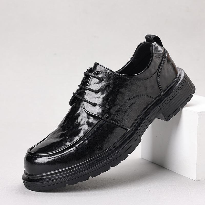 Leather Shoes Spring and Autumn Men's New Men's Shoes Business Casual Dress Shoes Platform Men's British Leather Shoes