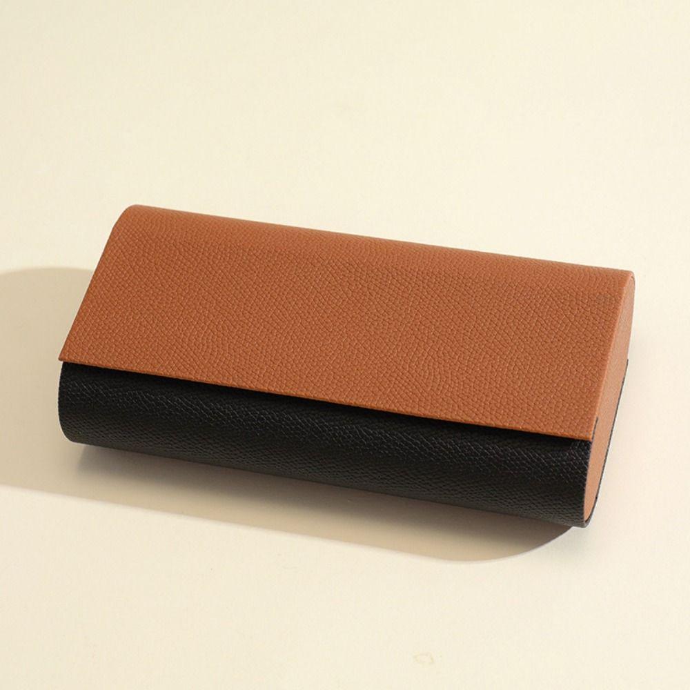 Double Layer Dual- Glasses Case PU Leather 2 Slots Sunglasses Box  For Women Men