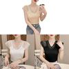 Basic Lace V Neck T Shirt For Women With Short Sleeves And Bodycon Fit For Daily Wear