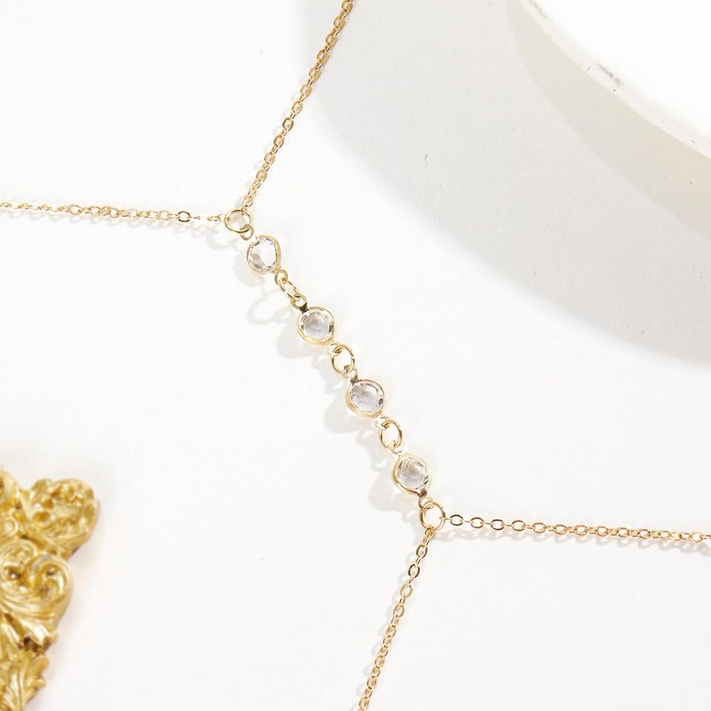 Body Chain Jewelry for Women, Layered Waist Chain for Bikinis | Sexy Body Jewelry, Adjustable Fit, Chest Belly Chain, Gold & Silver Options, Beach