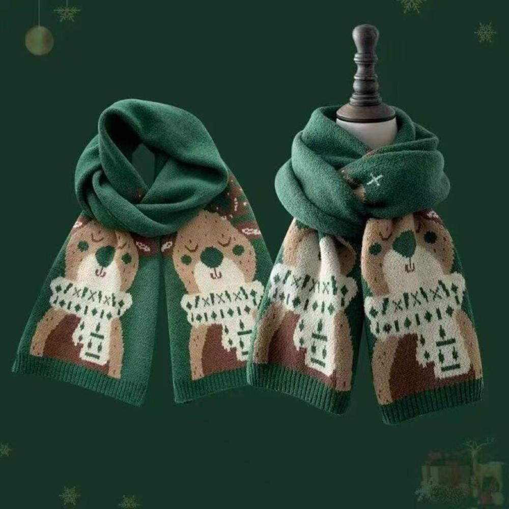 Windproof Neck Warmer Knitted Neckerchief New Knitted Scarf Christmas