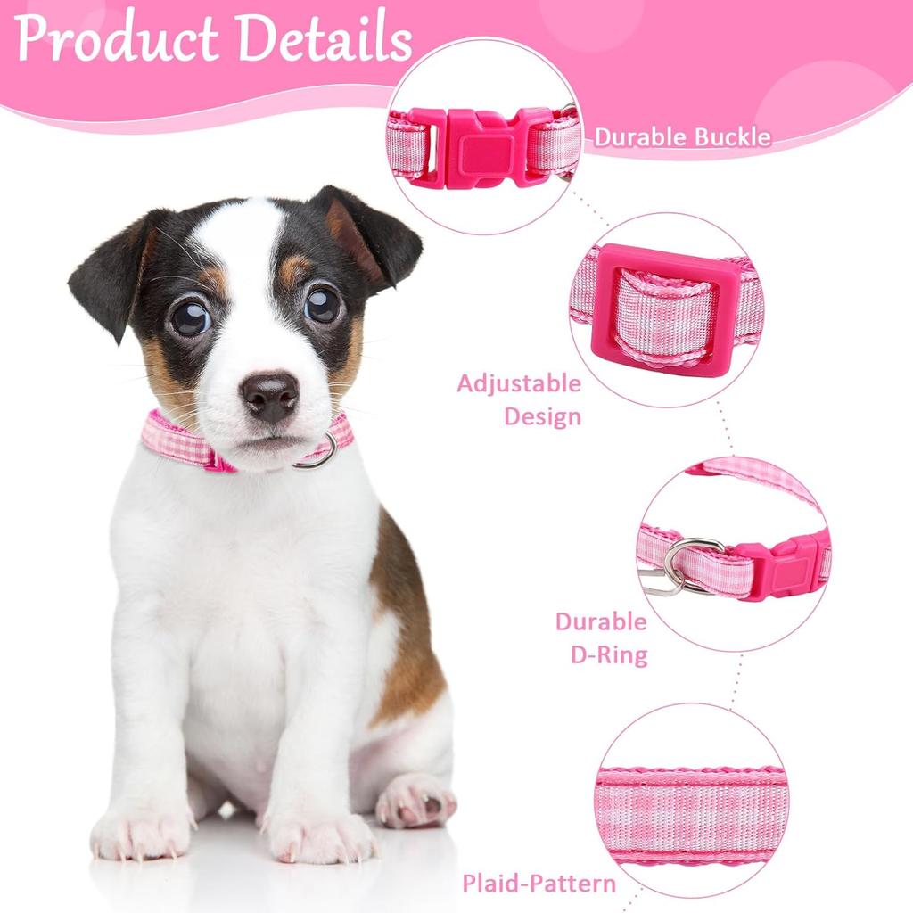 Auidy_6TXD 14pcs Puppy Collars for Litter Adjustable Whelping Puppy Collars Soft Nylon Id Collars for Small Dogs(Medium)