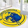 Chievo Verona Knight Horse Silhouette Crest Circular Area Rug Serie A Football Round Floor Carpet Sports Fan Living Room Bedroom Home Decor Mat