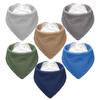 Muslin Baby Bibs 6 Pack Dribble Bandana Bibs Cotton Drool Bibs for Teething Soft and Absorbent with Adjustable Snaps (Boy)