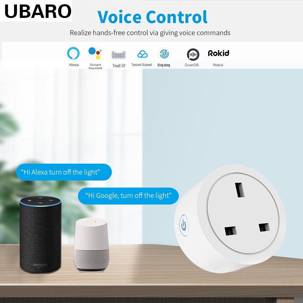 UK Graffiti Smart Socket 16A: WiFi Remote Control, Metering, Timer, Alexa Voice Compatible