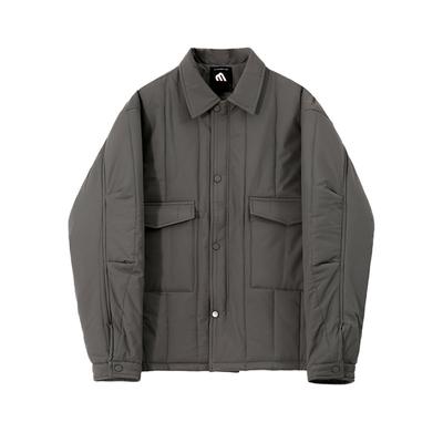 Versatile Lapel Cotton-padded Coat for Men, Autumn and Winter Thickened Cotton-padded Jacket, Korean Style Trendy Niche Workwear Cotton-padded Jacket