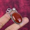 Carnelian & Morganite 925 Solid Sterling Silver Pendant, Handmade Gemstone Pendant, Gifts For Friend  Bohemian Pendant For Love