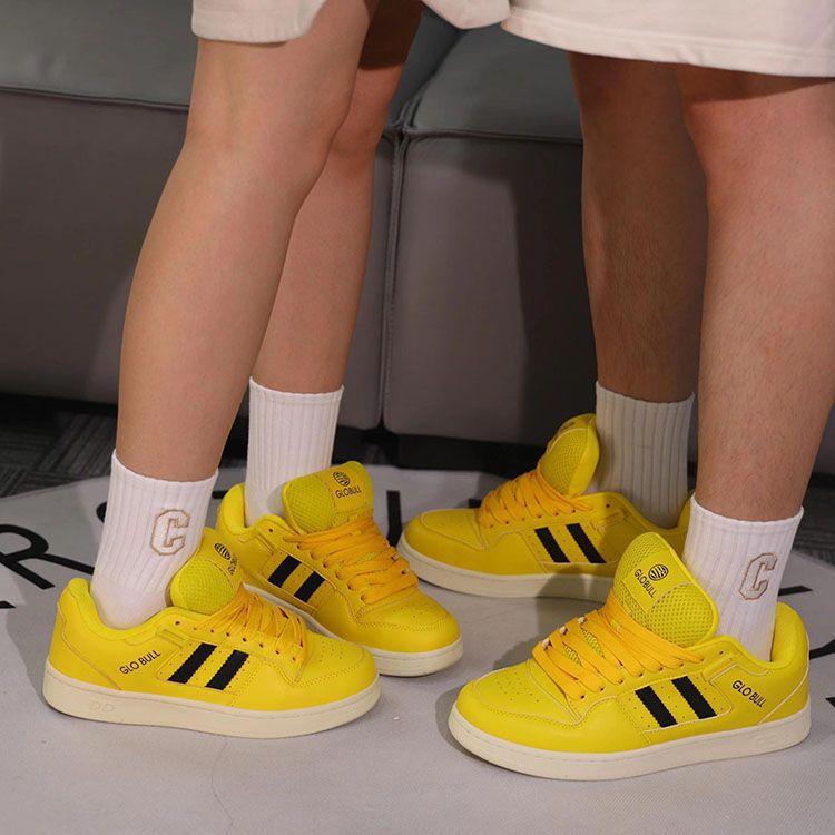 Couple Men and Women Autumn and Winter Yellow Fat Bread Shoes Women's New Casual Versatile Sports Skateboard Shoes