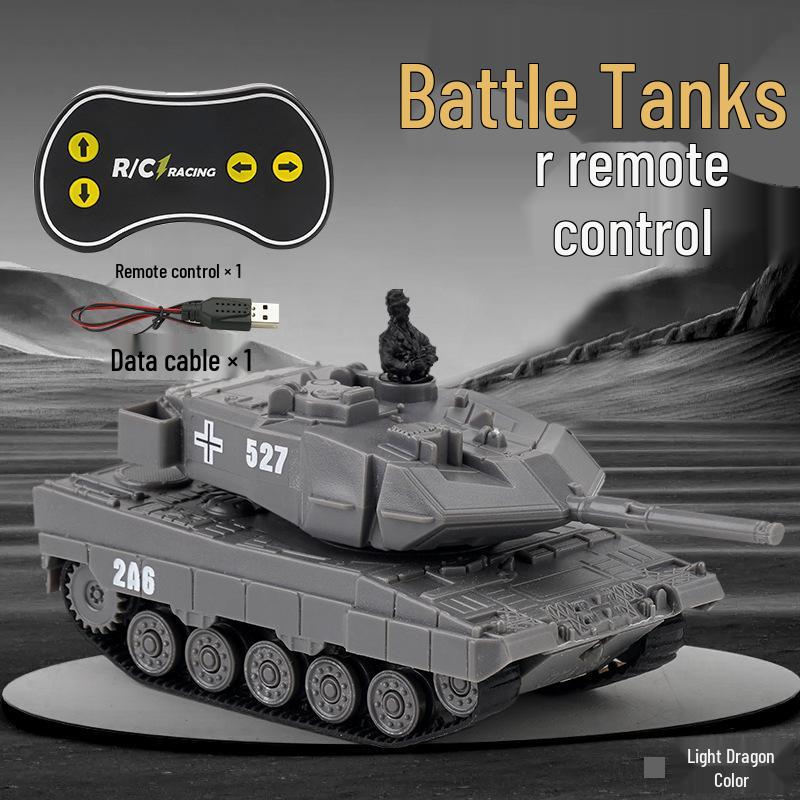 Mini Remote Control Military Tank Toy - Four-Way Wireless Charging for Kids